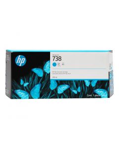 Cartucho de Tinta HP 738 Ciano PLUK 300ml - 676M6A